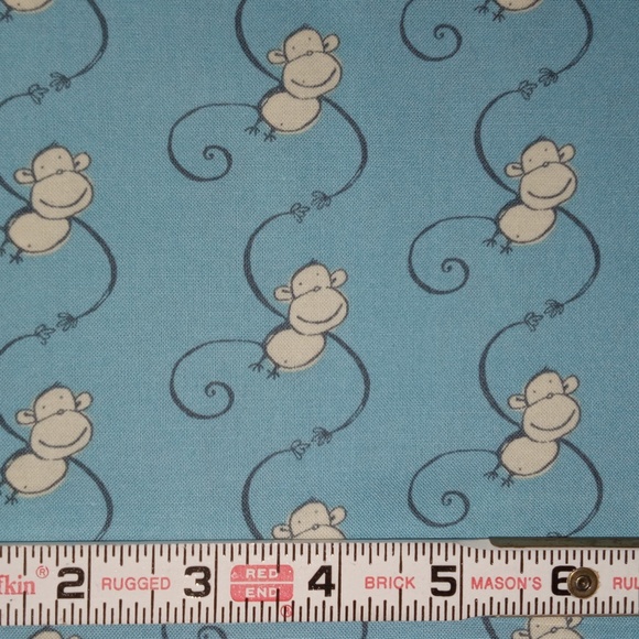 FREE SPIRIT Cotton Novelty Sewing Fabric MONKEY STRIPE - 2 Yards - Picture 1 of 1